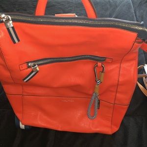 Nautical leather backpack